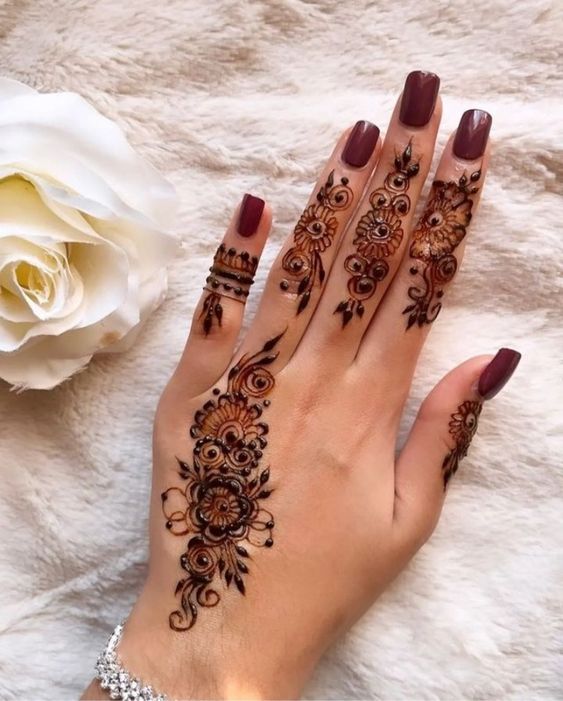 Delicate Floral Arabic Mehndi